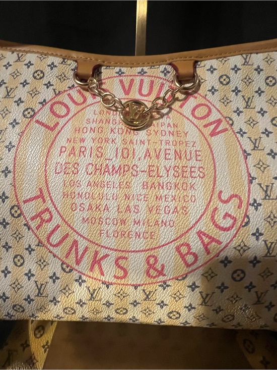 Louis Vuitton Handbags - Louis Vuitton Carryall East-West BananaToned Monogram w/ Pink Trunk & Bags Stamp
